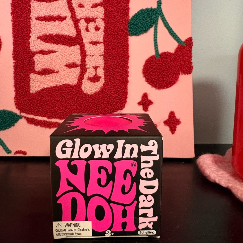 Needing Groovy Glob Glow In The Dark Pink Nee Doh Stress Ball Fidget Toy